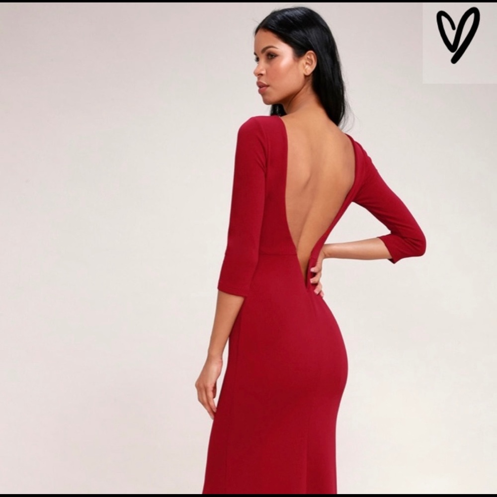 Maxi backless dress from Lulus. Never worn, NWT.